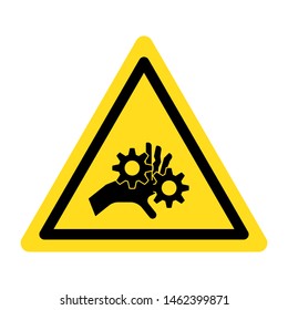 Hand Entanglement Rotating Gears Symbol Sign, Vector Illustration, Isolate On White Background Label .EPS10