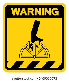 Hand Entanglement Rotating Warning Sign, Vector Illustration, Isolate On White Background Label .EPS10