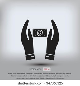 Hand and Envelope icon