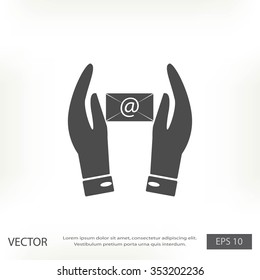 Hand and Envelope icon