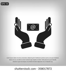Hand and Envelope icon
