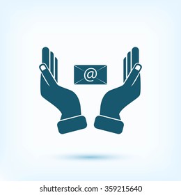 Hand and Envelope icon