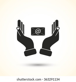 Hand and Envelope icon