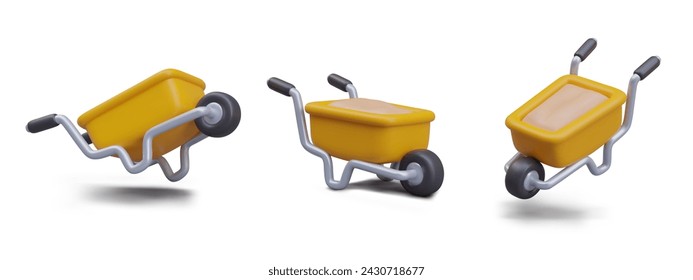 Hand equipment for transporting soil, cement, crushed stone