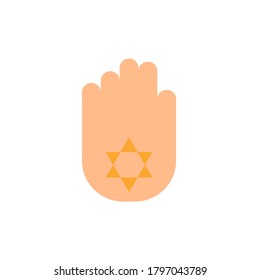 Hand esoteric icon. Simple color vector elements of esoteric icons for ui and ux, website or mobile application