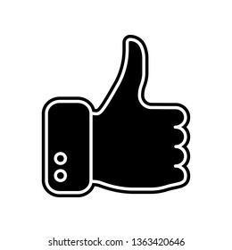 hand everything is fine icon. Element of Media, Press for mobile concept and web apps icon. Glyph, flat icon for website design and development, app development