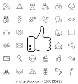 Hand everything is fine nolan icon. Elements of media, press set. Simple icon for websites, web design, mobile app, info graphics