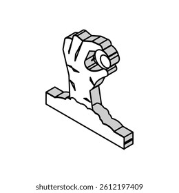 hand evil zombie isometric icon vector. hand evil zombie sign. isolated symbol illustration