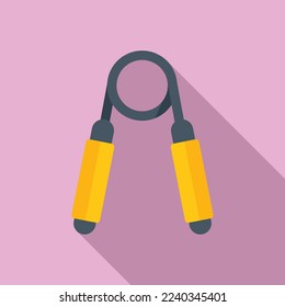 Hand exercise tool icon flat vector. Sport lifestyle. Active workout