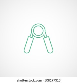 Hand Expander Green Flat Icon On White Background