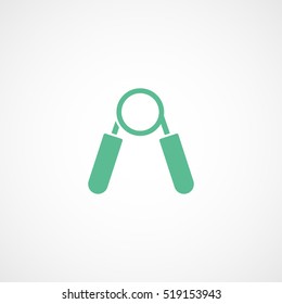 Hand Expander Green Flat Icon On White Background