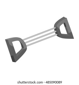 Hand expander icon in black monochrome style isolated on white background vector illustration