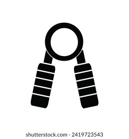 Icono del expansor de mano. agarre manual, ejercicio, fitness, construcción de cuerpo.