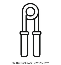 Hand expander icon outline vector. Physical therapist. Clinic care