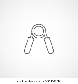Hand Expander Line Icon On White Background