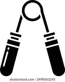 Hand Expander solid glyph vector illustration