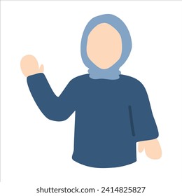 hand explaining gesture faceless illustration