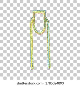 Hand and extended pointing finger sign  Blue to green gradient Icon and Four Roughen Contours stylish transparent Background  Illustration 