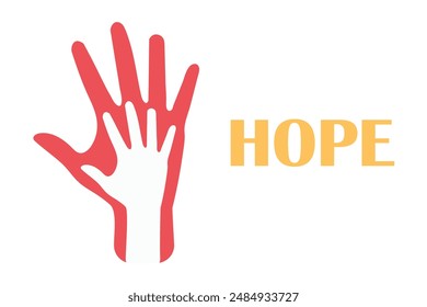 A hand extended to provide help or show the way. Symbol of help and assistance. Lending a helping hand to others is best used for educational purposes.