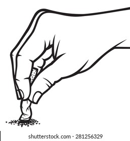 hand extinguishing a cigarette 