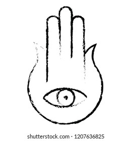 hand eye vector icon