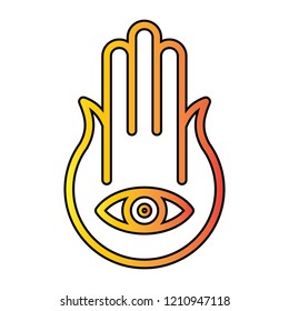 Hand Eye Vector Icon