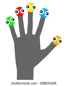 Hand faces finger