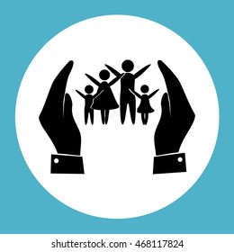 Hand and family icon