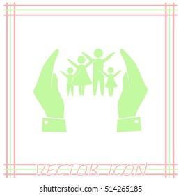 Hand and family icon