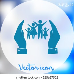 Hand and family icon