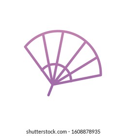 Hand fan design, Traditional culture decoration accessory wind beauty elegance asian and paper theme Vector illustration