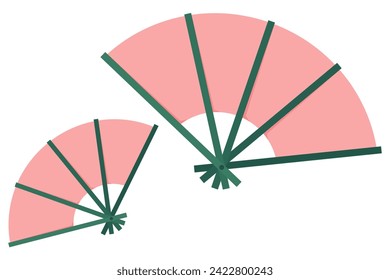 Hand Fan Hand Drawn Spring Sticker Design