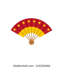 Hand fan icon. Flat illustration of hand fan vector icon for web isolated on white