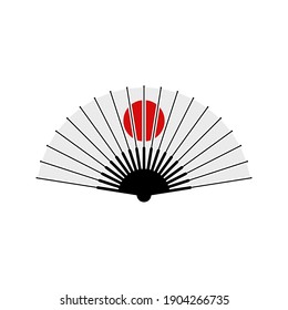 hand fan icon. folding fan icon. vector illustration