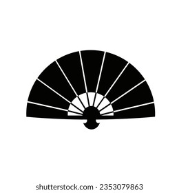 Hand fan icon isolated on white background. Fan illustration sign.