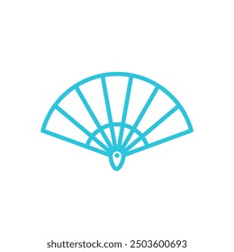 Hand fan icon. Isolated on white background