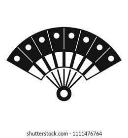 Hand fan icon. Simple illustration of hand fan vector icon for web design isolated on white background