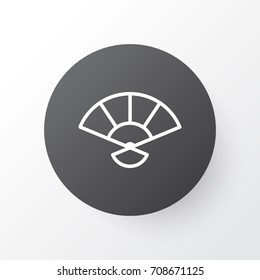 Hand Fan Icon Symbol. Premium Quality Isolated Japan Souvenir Element In Trendy Style.