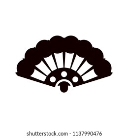 Hand fan icon. Vector.
