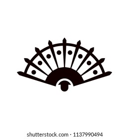 Hand fan icon. Vector.