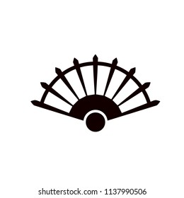 Hand fan icon. Vector.