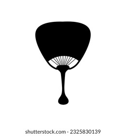 Hand fan icon vector. Fan illustration sign. Hot symbol or logo.