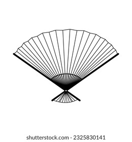 Hand fan icon vector. Fan illustration sign. Hot symbol or logo.