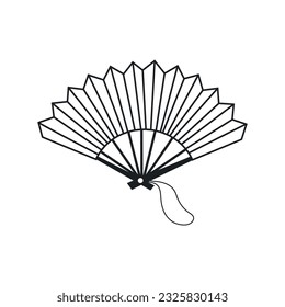 Hand fan icon vector. Fan illustration sign. Hot symbol or logo.