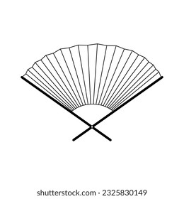 Hand fan icon vector. Fan illustration sign. Hot symbol or logo.