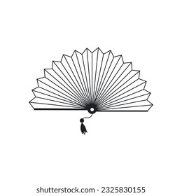 Hand fan icon vector. Fan illustration sign. Hot symbol or logo.