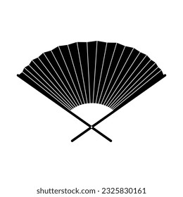 Hand fan icon vector. Fan illustration sign. Hot symbol or logo.