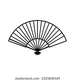 Hand fan icon vector. Fan illustration sign. Hot symbol or logo.