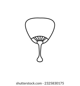 Hand fan icon vector. Fan illustration sign. Hot symbol or logo.