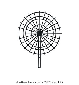 Hand fan icon vector. Fan illustration sign. Hot symbol or logo.